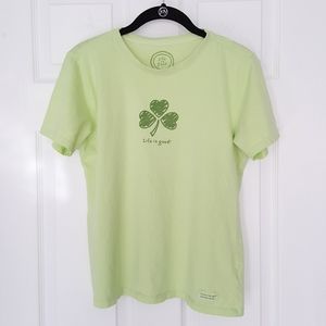 Life is Good Three Leaf Clover T shirt
